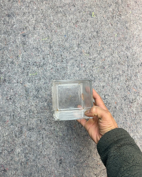 Clear Glass Cube Vase