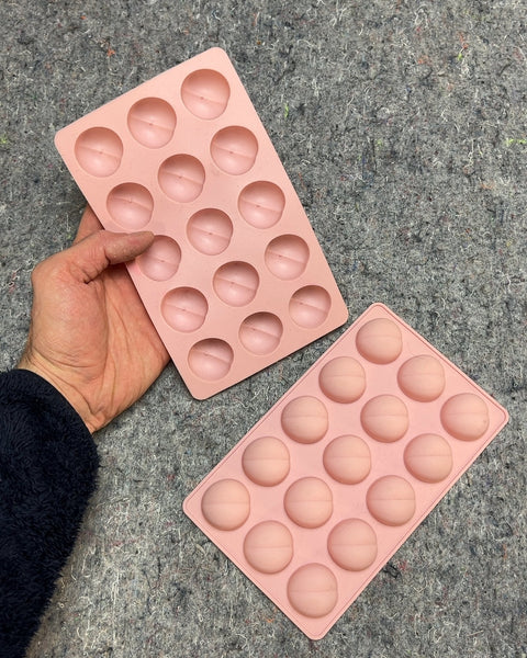 Two Pink Silicone Gummy Candy Molds