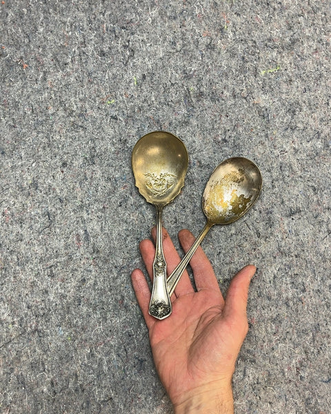 Two Vintage Silver Plated Spoons