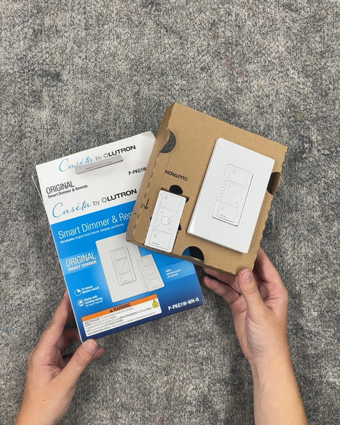Lutron Caseta Smart Dimmer and Remote Kit P-PKG1W-WH-R