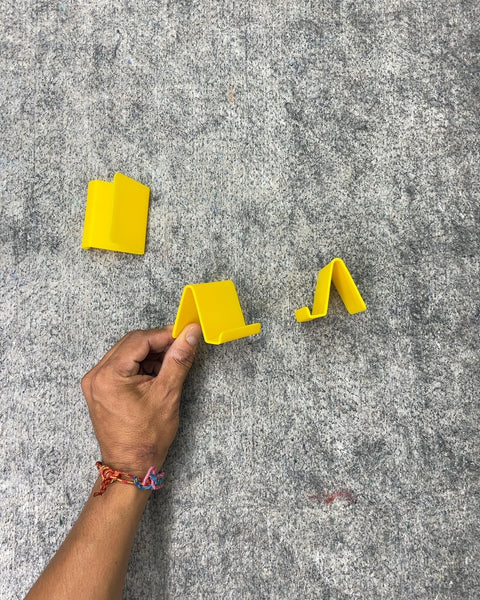 Another Yellow Plastic Phone Stands, Set of 3