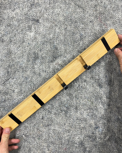 Minimalist Bamboo Wall Mounted Coat Rack, 20"