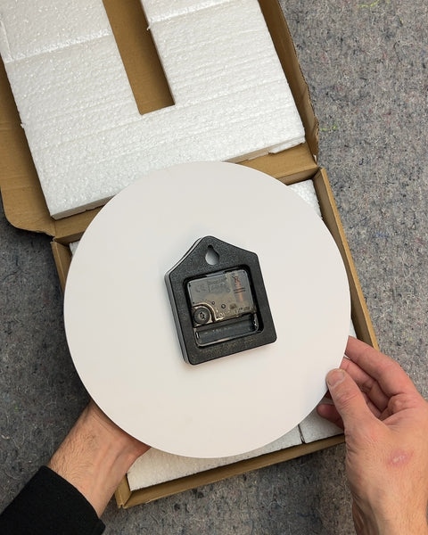 Brand New White Round Minimalist Wall Clock
