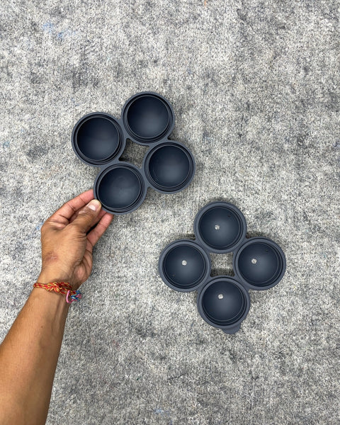 Silicone 4-Sphere Ice Ball Mold, Black
