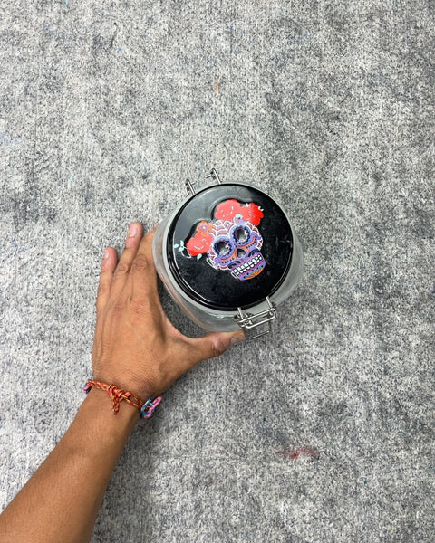 Mason Jar with Skull Lid, 800 ML