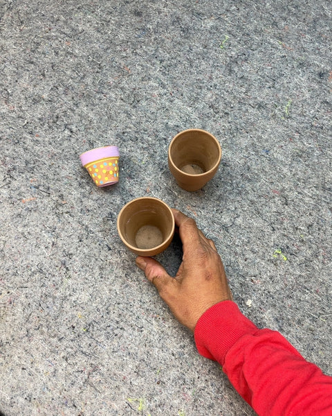 Miniature Terracotta Pots, Set of 3