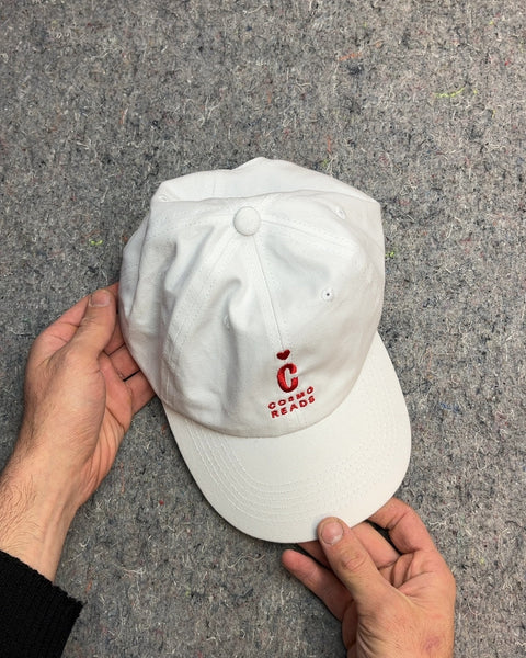 White Cosmo Reads Baseball Cap