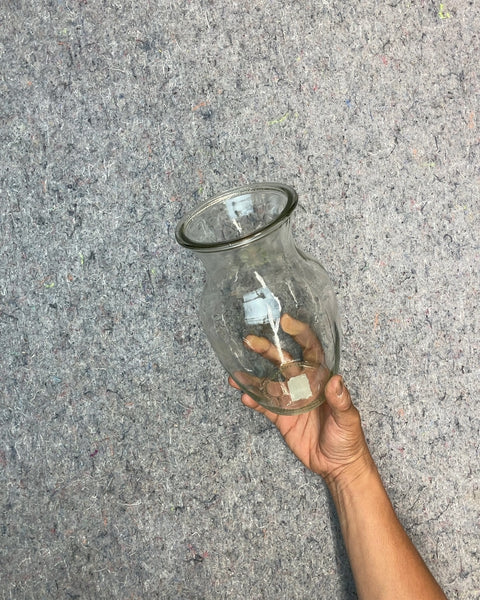 Thick-rimmed Glass Vase
