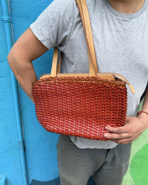 Ellepi Leather Tote Bag Made In Italy