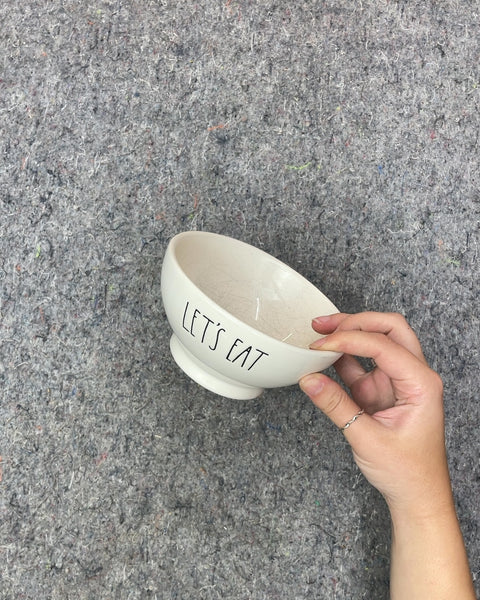 Rae Dunn Let's Eat Ceramic Bowl