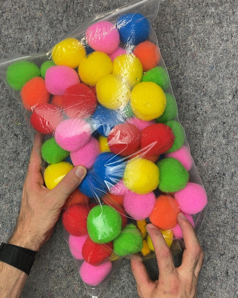 Big Bag Assorted Colorful Pom Poms