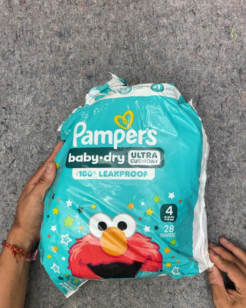 Pampers Baby-Dry Ultra Cushiony Diapers, Size 4