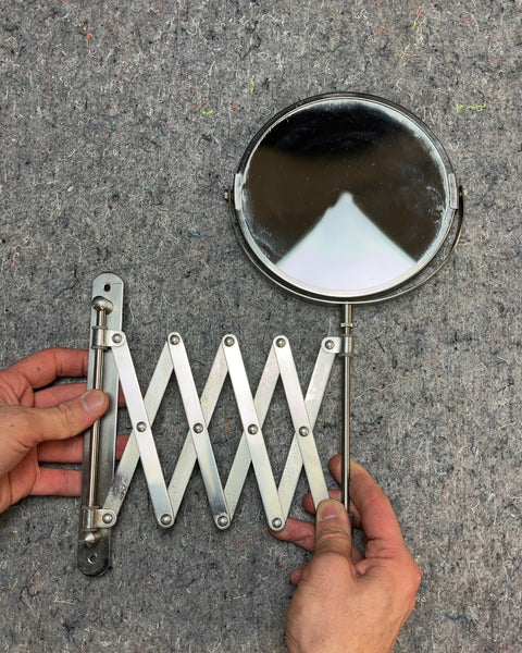 Vintage-style Scissor Accordion Wall Mount Mirror