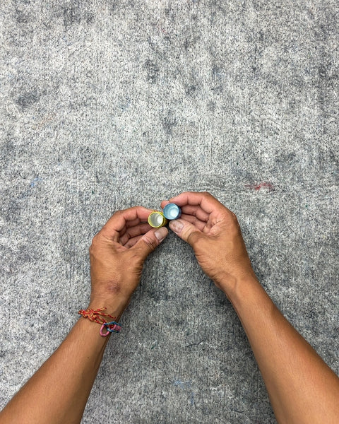 Blue and Yellow Capsule Pill Box
