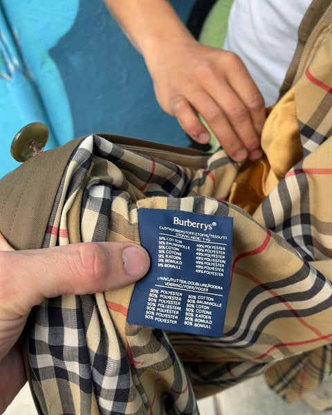 Burberry's Plaid Lined Trench Coat, Size Women S