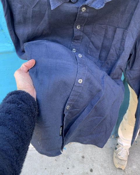 Todd Snyder Baird McNutt Navy Blue Long Sleeve Shirt, Size M