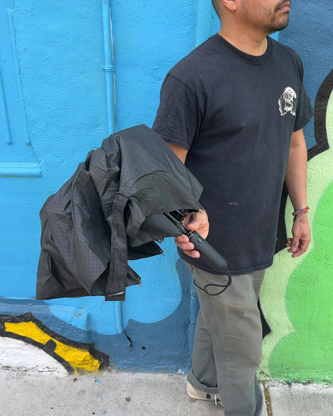 Bigass ShedRain Folding Black Umbrella