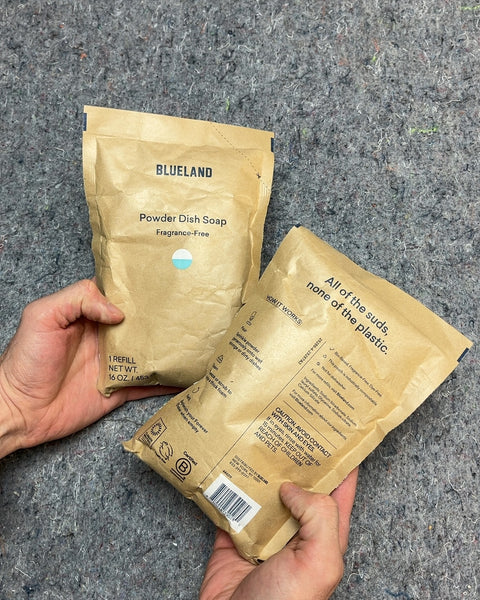 Two Blueland Powder Dish Soap Refills, 16 oz