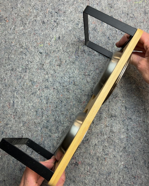 Raised Double Pet Bowls with Bamboo Stand