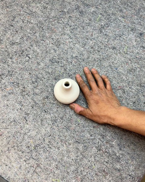 Small White Ceramic Vase