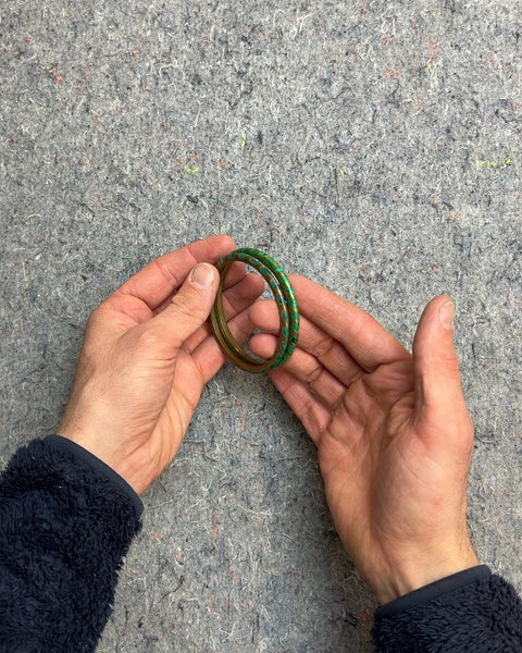 Sexy Green and Gold Tone Bangles