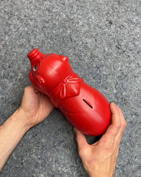 Red Plastic Piggy Bank