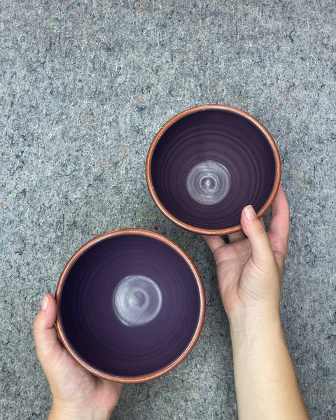 BF Purple Ceramic Bowls