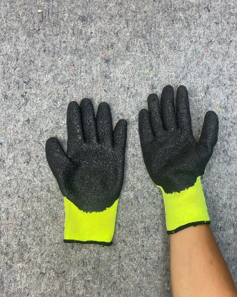 Safeguard Fluorescent Yellow Work Gloves, Sz M/L