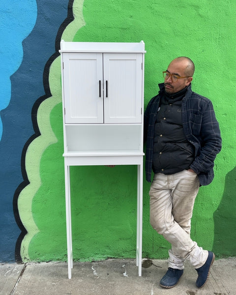 Over the Toilet Spacesaver Bathroom Storage Cabinet, W21xD6xH63"