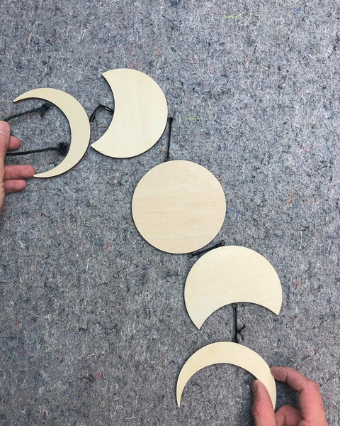Wooden Moon Phase Wall Decor