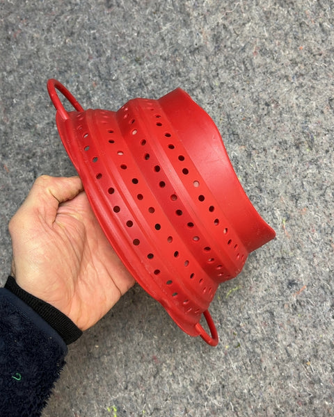 Red Collapsible Silicone Colander