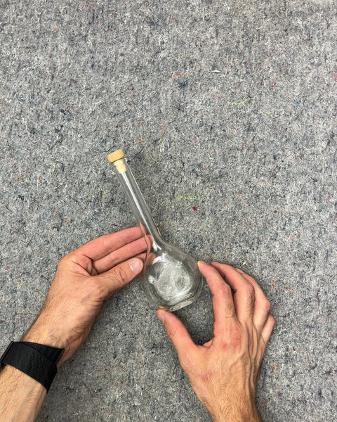 Clear Glass Flask with Cork Stopper