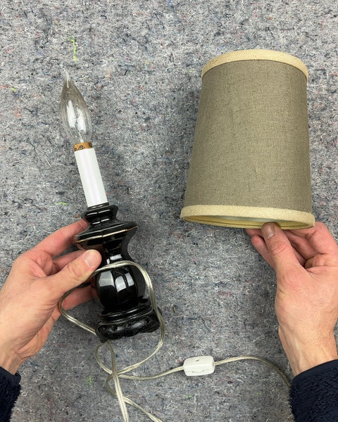 Small Vintage Table Lamp with Shade
