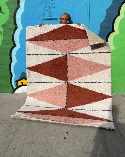 Geometric Pattern Area Rug, 63x86"
