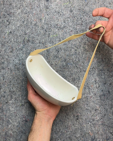 White Ceramic Hanging Planter