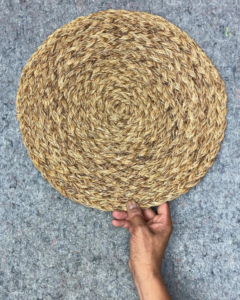2 Rattan Jute Placemats, 15"
