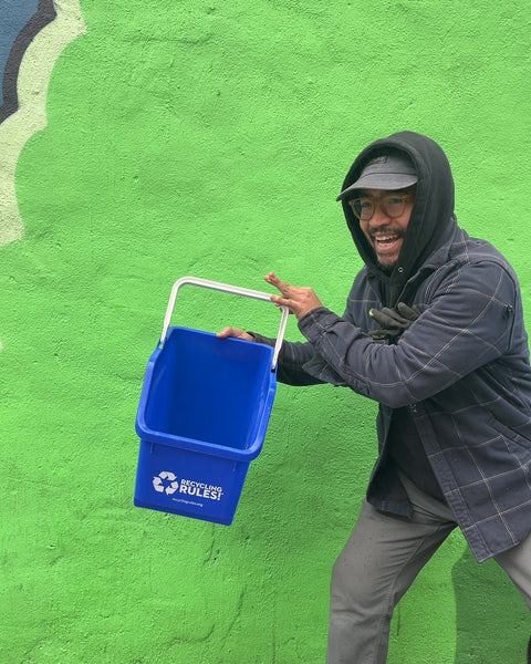Another Blue Recycling Bucket with Handle