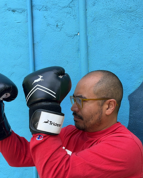 Trideer Black Boxing Gloves, 12 oz