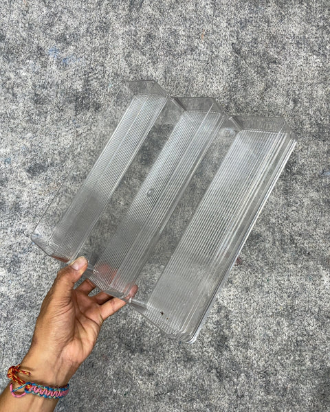 Clear Plastic 3-Tier Drawer Spice Organizer, 10x4x10”
