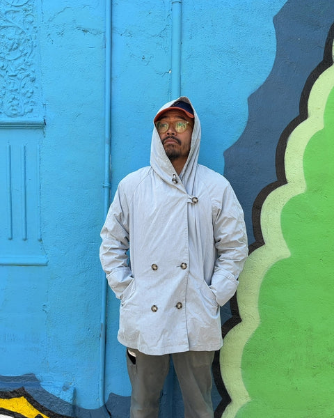 Eddie Bauer Light Gray Hooded Jacket, Size S