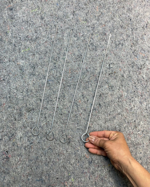 Four Metal Kebab Yakitori Skewers