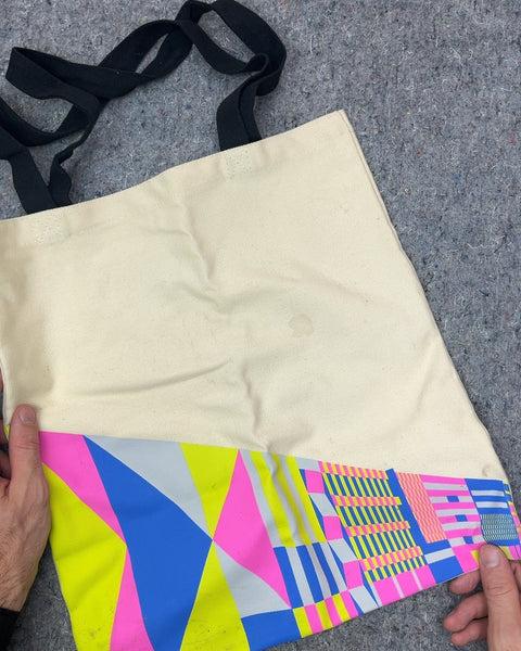 Thick MoMA Canvas Tote Bag with Geometric Design