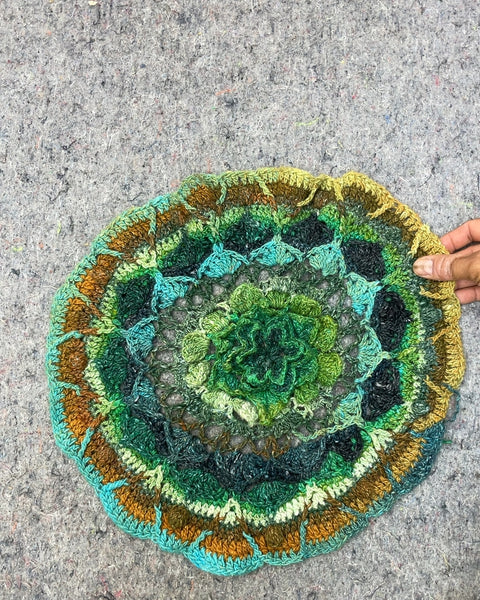 Crochet Mandala Doily, 14"