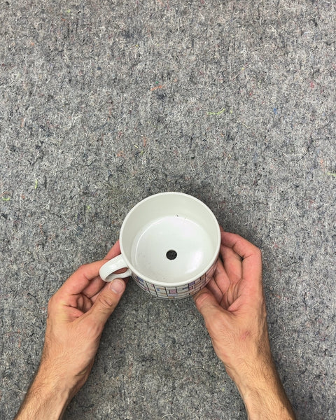 Geometric Pattern Ceramic Planter Pot That Looks Like A Mug