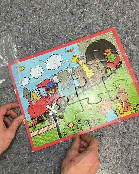 Children's Train Scene Big Pieces Puzzle
