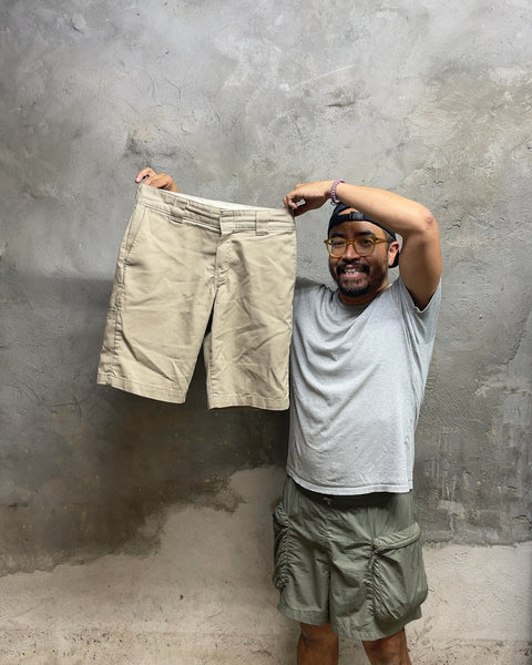 Dickies Slim Fit Khaki Shorts, Sz 32
