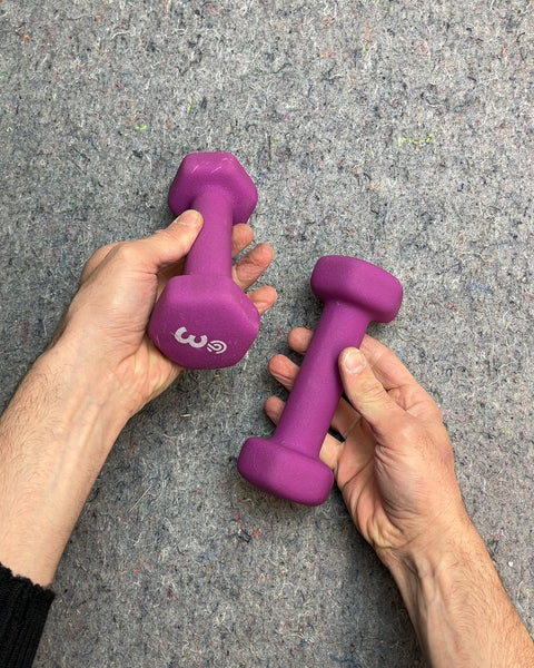 Purple Dumbbells, 3 lbs