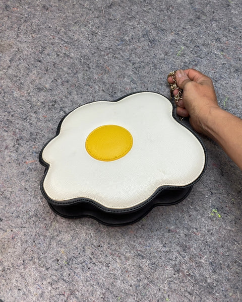 Fried Egg Shaped Crossbody Bag