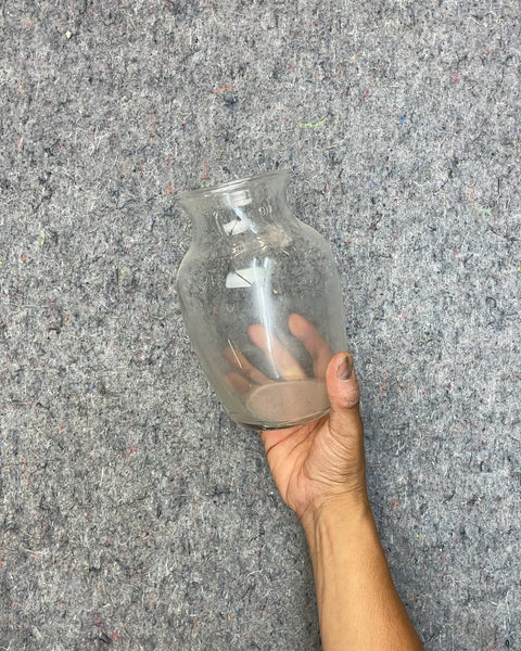 Clear Glass Vase, 7x3.5"
