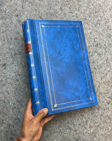 Blue Photo Album with Gold Accents